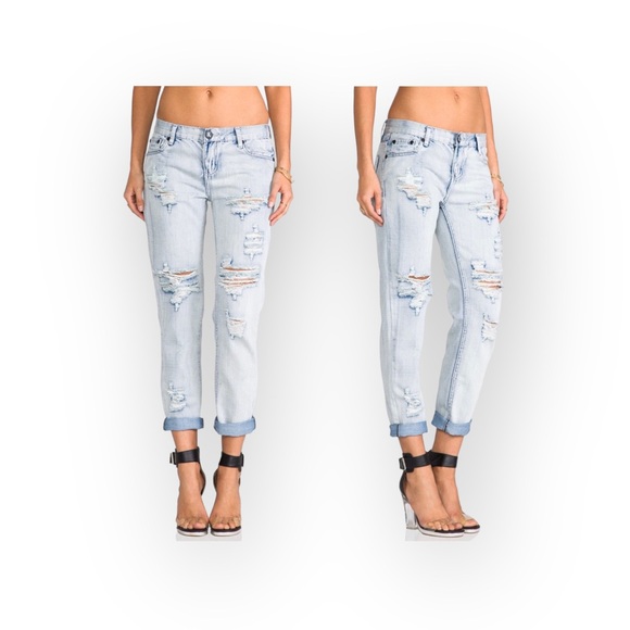 VHTF: One Teaspoon ☻︎ Awesome Baggies Boyfriend Ripped Denim Jeans ☻︎ Fiasco 25 - Picture 2 of 16